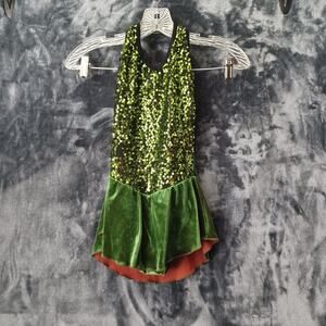 Unicorn Sports Green Sequins 8 Dance suit